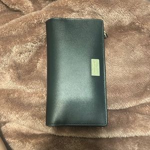 kate spade black and hot pink wallet